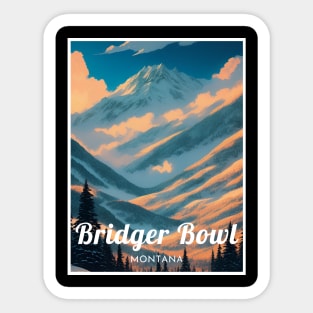 Bridger Bowl ski Montana USA Sticker